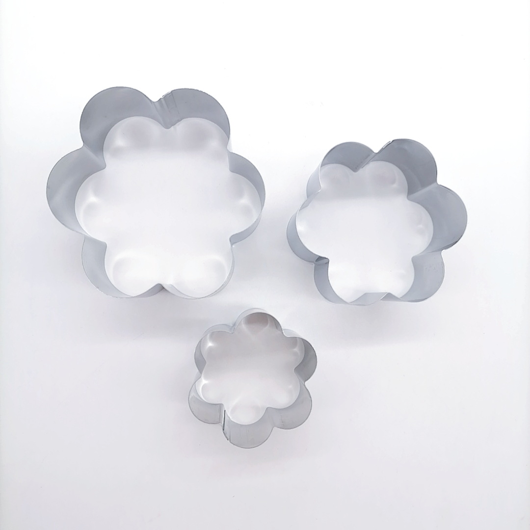 Clamshell Packaging Stainless Steel Biscuit Mold 3-Piece Set Fondant Biscuit Mold Cake Mold DIY Baking Tools