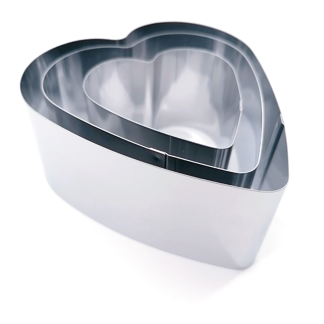 Clamshell Packaging Stainless Steel Biscuit Mold 3-Piece Set Fondant Biscuit Mold Cake Mold DIY Baking Tools