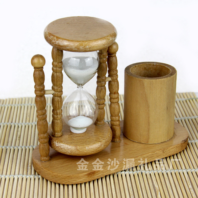 Hot products drain sand wooden pen hourglass YM108C new listing