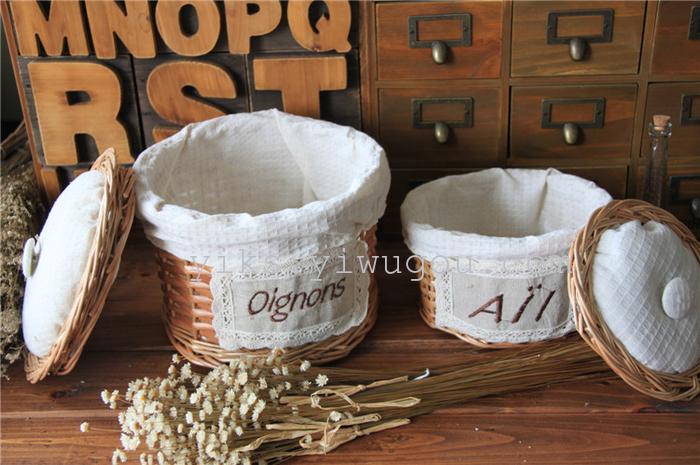 Factory wholesale zakka sewing storage baskets Wicker storage snack storage baskets set of two Factory wholesale zakka sewing storage baskets Wicker storage snack storage baskets set of two