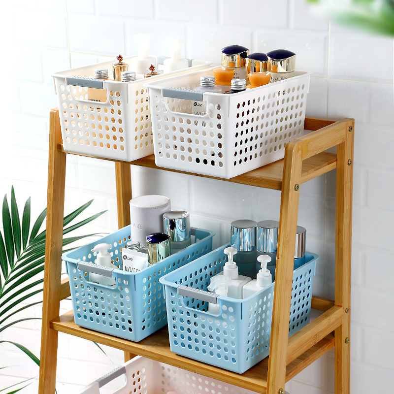 Bathroom Basket Plastic Storage Basket Sundries Storage Box Plastic Storage Baskets Desktop Snack Storage Basket Bath Basket
