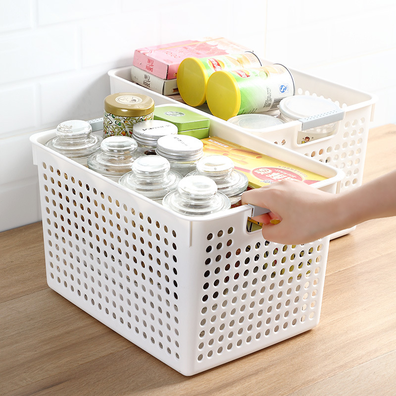 Bathroom Basket Plastic Storage Basket Sundries Storage Box Plastic Storage Baskets Desktop Snack Storage Basket Bath Basket