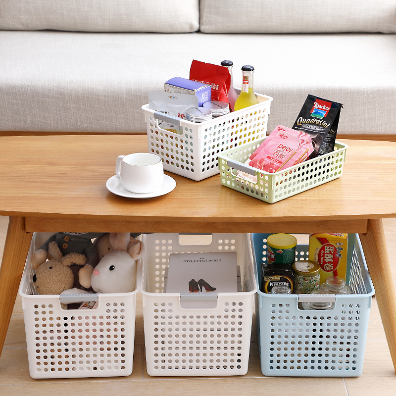 Bathroom Basket Plastic Storage Basket Sundries Storage Box Plastic Storage Baskets Desktop Snack Storage Basket Bath Basket