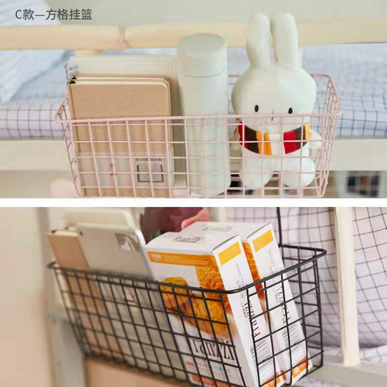 Kitchen Iron Storage Baskets Bathroom Hanging Storage Basket Dormitory Bedside Snack Basket Rack Storage Basket Kitchen Iron Storage Baskets Bathroom Hanging Storage Basket Dormitory Bedside Snack Basket Rack Storage Basket