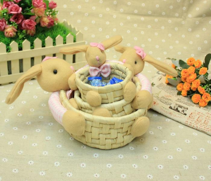 Cute Easter Bunny bear hug Candy corn husks and straw storage baskets baskets baskets Cute Easter Bunny bear hug Candy corn husks and straw storage baskets baskets baskets