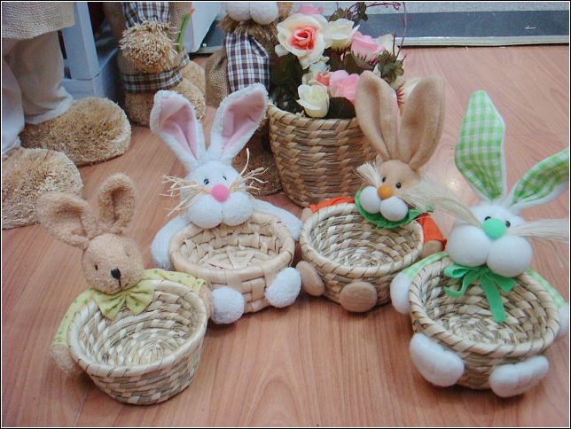 Manufacturers selling Easter egg Bunny storage basket can be mounted straw storage baskets storage baskets Manufacturers selling Easter egg Bunny storage basket can be mounted straw storage baskets storage baskets