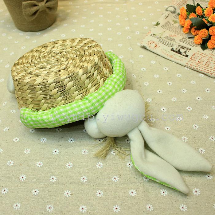 Green gingham Easter Bunny three piece woven storage baskets can hold Easter egg decoration storage Green gingham Easter Bunny three piece woven storage baskets can hold Easter egg decoration storage