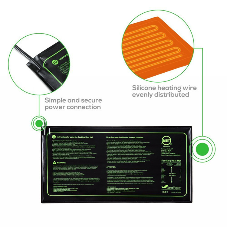 2020Inch Plant Seedling Pad Silicone Heating Pad Heating Pad for Pet Seeding Heating Mat