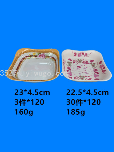 Melamine Stock Pottery-like Ceramic Decals Tableware Melamine Bowl Running Rivers and Lakes Stall Hot Sale Can Be Sold by Ton