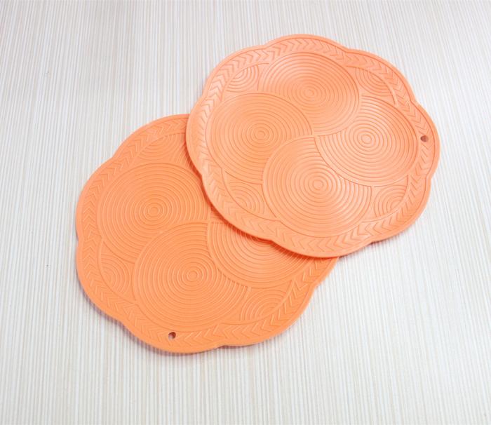 Factory wholesale coaster insulation pad waterproof circular insulation pads creative mat 2-piece Bowl gasket