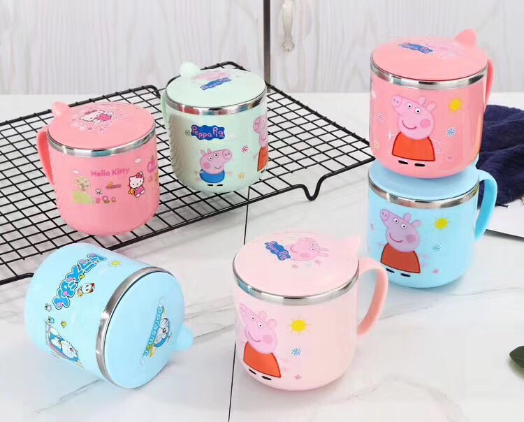 Kitchen Supplies Stainless Steel Tableware Piggy Page Children Bowl Set
