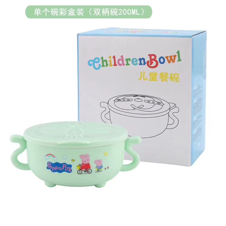 Kitchen Supplies Stainless Steel Tableware Piggy Page Children Bowl Set