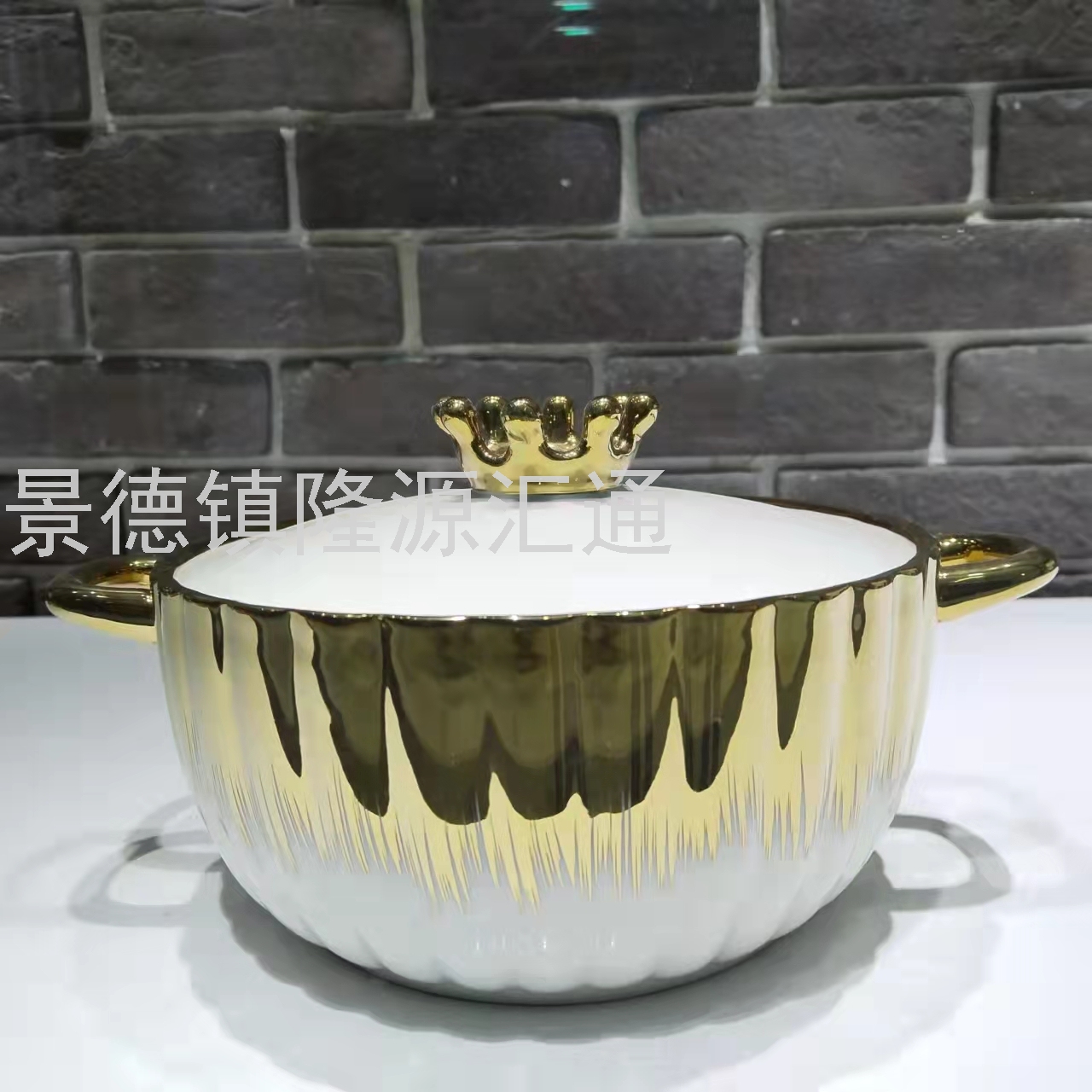 Jingdezhen Ceramic Soup Pot Dual-Sided Stockpot Noodle Cup Freshness Bowl Storage Pot Casserole Electric Soup Pot