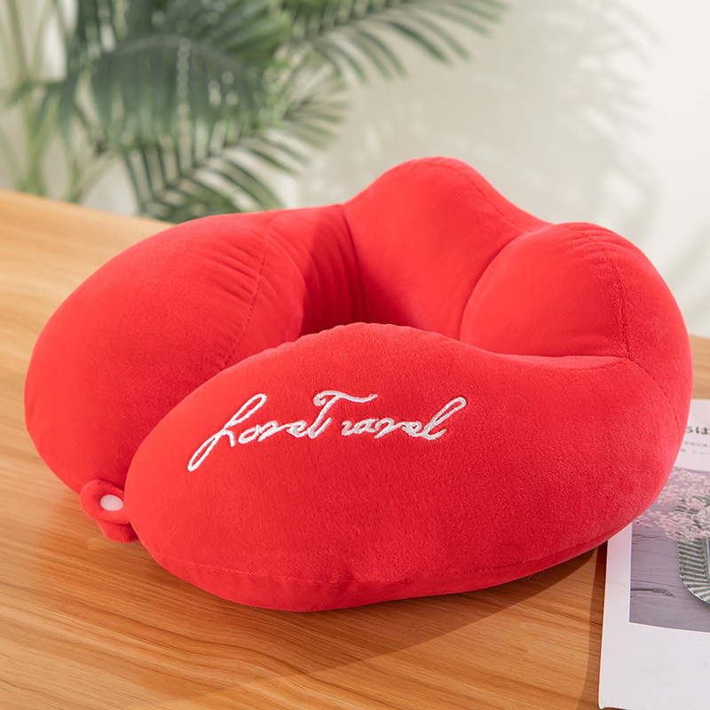 Cartoon Neck Pillow U-Shape Pillow Cervical Pillow Nap Driving Travel Neck Bolster Company Activity Gifts Can Be Customized Logo