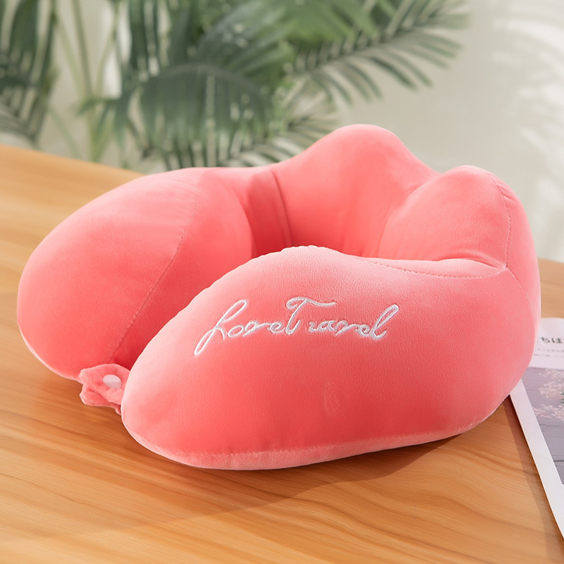 Cartoon Neck Pillow U-Shape Pillow Cervical Pillow Nap Driving Travel Neck Bolster Company Activity Gifts Can Be Customized Logo