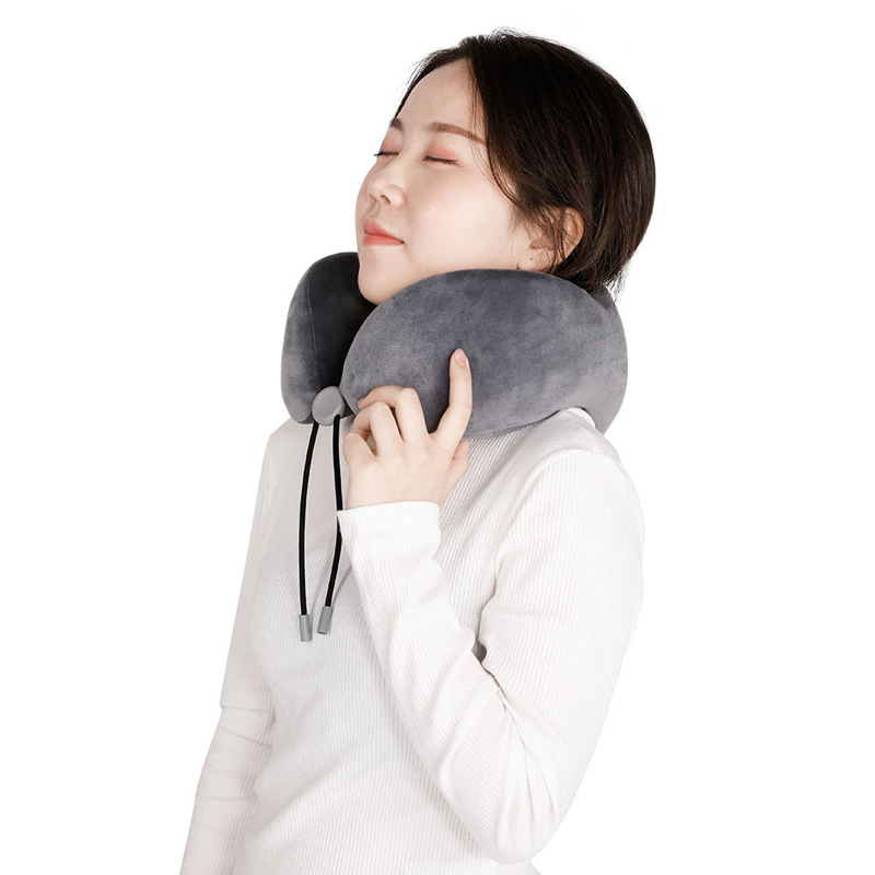 Factory Wholesale Slow Rebound Memory Foam Travel Neck Support Neck Bolster U-Shaped Pillow Custom Logo Neck Pillow U-Shape Pillow