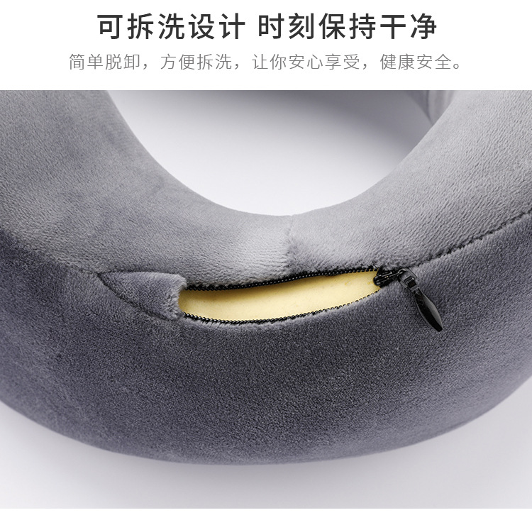 Factory Wholesale Slow Rebound Memory Foam Travel Neck Support Neck Bolster U-Shaped Pillow Custom Logo Neck Pillow U-Shape Pillow