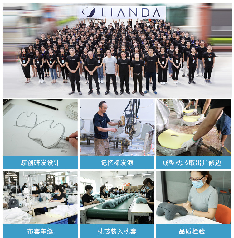 Factory Wholesale Slow Rebound Memory Foam Travel Neck Support Neck Bolster U-Shaped Pillow Custom Logo Neck Pillow U-Shape Pillow
