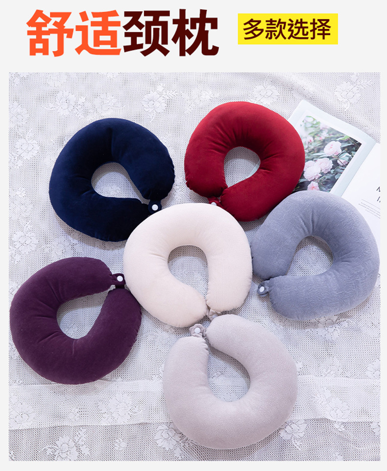 Neck Pillow U-Shaped Adult Office Siesta Stomach Sleeper Pillows Comfortable Driving Travel Neck Bolster Soft Pp Cotton Car Seat Cushion