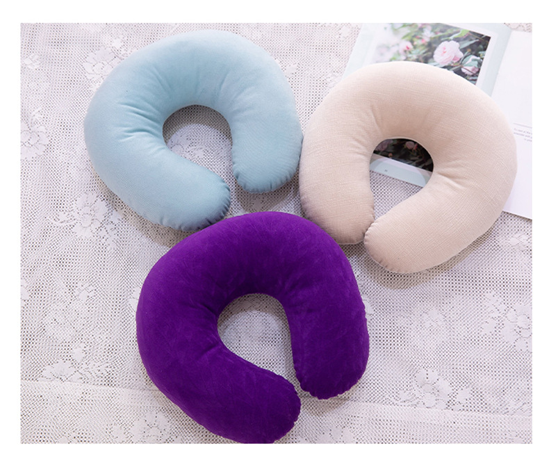 Neck Pillow U-Shaped Adult Office Siesta Stomach Sleeper Pillows Comfortable Driving Travel Neck Bolster Soft Pp Cotton Car Seat Cushion