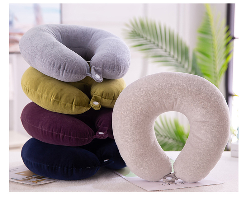 Neck Pillow U-Shaped Adult Office Siesta Stomach Sleeper Pillows Comfortable Driving Travel Neck Bolster Soft Pp Cotton Car Seat Cushion