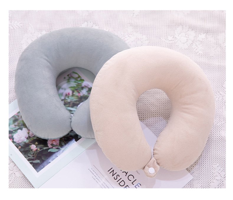 Neck Pillow U-Shaped Adult Office Siesta Stomach Sleeper Pillows Comfortable Driving Travel Neck Bolster Soft Pp Cotton Car Seat Cushion