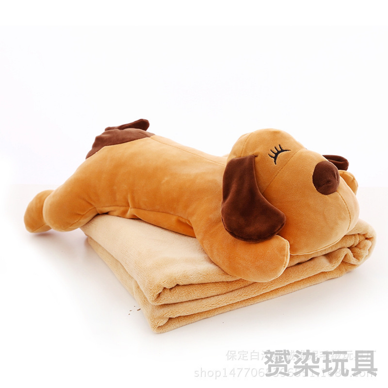 Cute Cartoon Lying Style Stitch Plush Toy Cushion Multi-Functional Bolster Quilt Airable Cover Dual-Use Wholesale