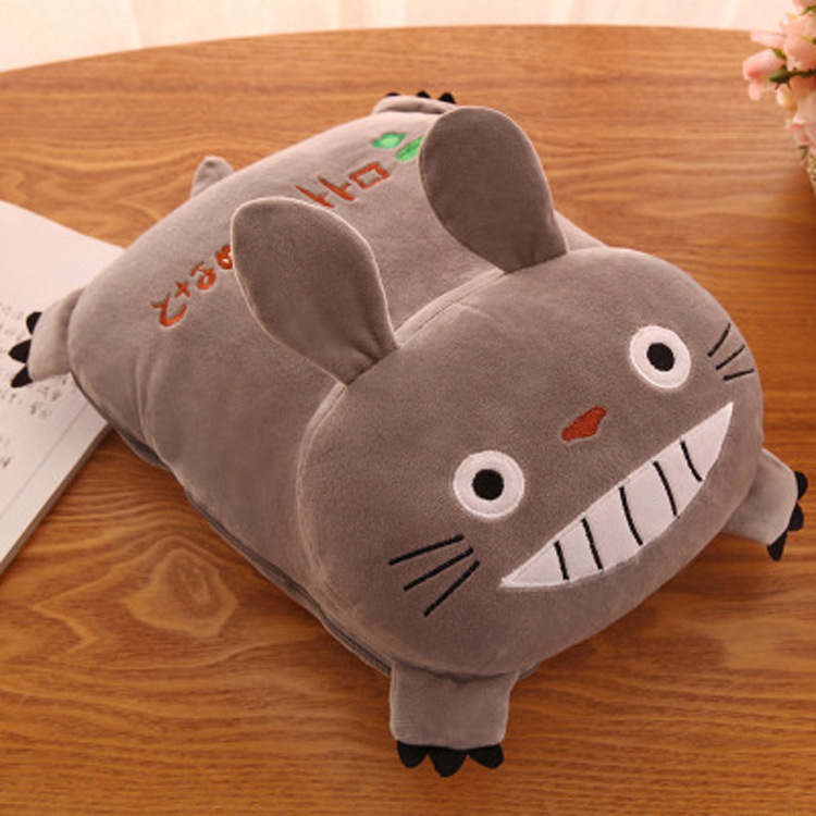 Customized Logo Cartoon Lying Style Stitch Plush Toy Cushion Multi-Functional Bolster Quilt Airable Cover Dual-Use