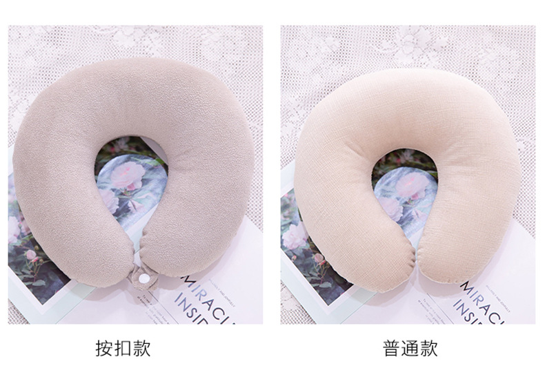 Neck Pillow U-Shaped Adult Office Siesta Stomach Sleeper Pillows Comfortable Driving Travel Neck Bolster Soft Pp Cotton Car Seat Cushion