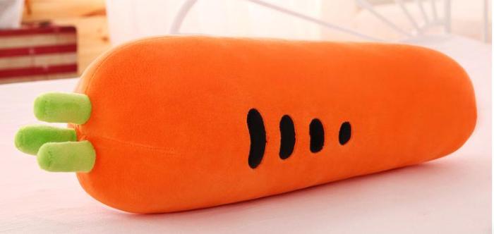 Children's Cartoon Plush Toy Lengthened Carrot Bolster Nap Lunch Break Waist Cushion Simulation Educational Doll