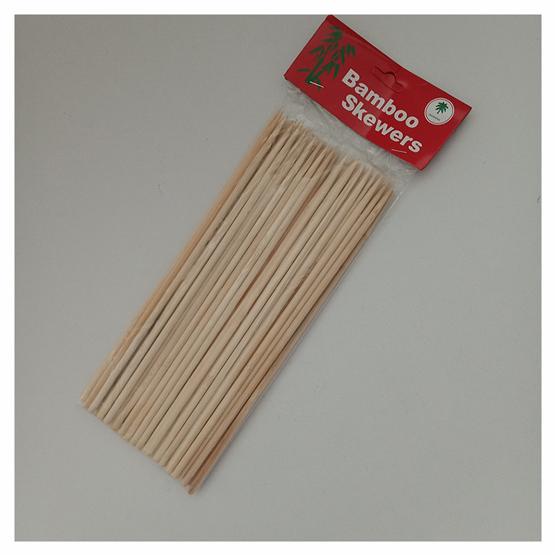 4*40 Wide round Bamboo Sticks 50 Pieces Disposable Barbecue Sticks Good Smell Stick Lamb Skewers Bamboo Barbecue Tools