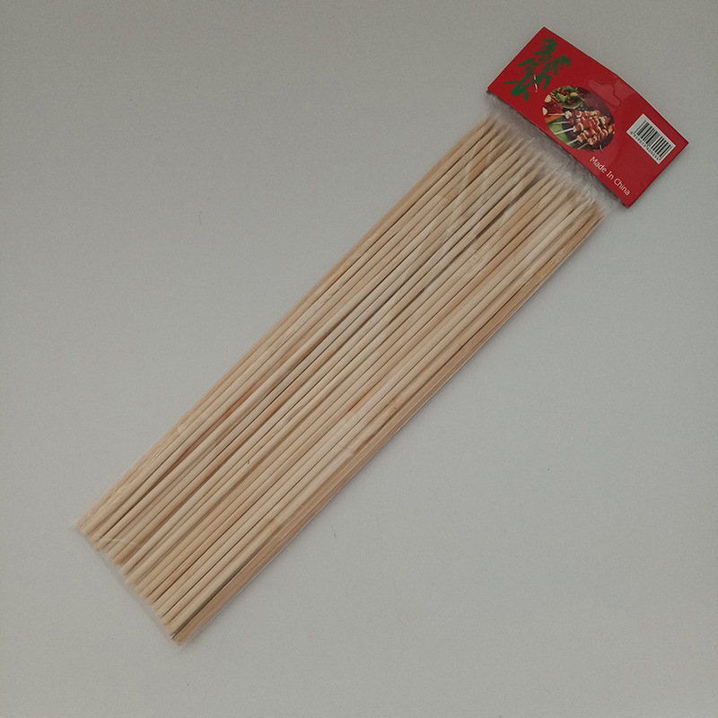 4*40 Wide round Bamboo Sticks 50 Pieces Disposable Barbecue Sticks Good Smell Stick Lamb Skewers Bamboo Barbecue Tools