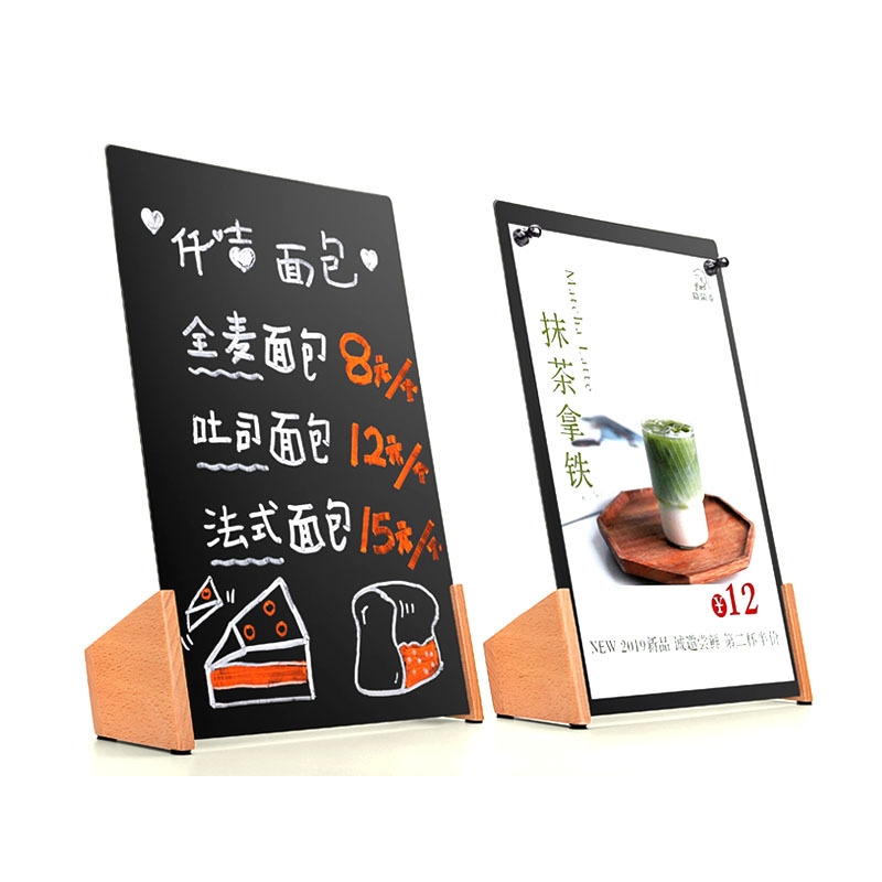 Billboard Handwriting Creative Desktop Small Blackboard Milk Tea Shop DIY Menu Exhibition Board Stall Night Market Blackboard Vertical
