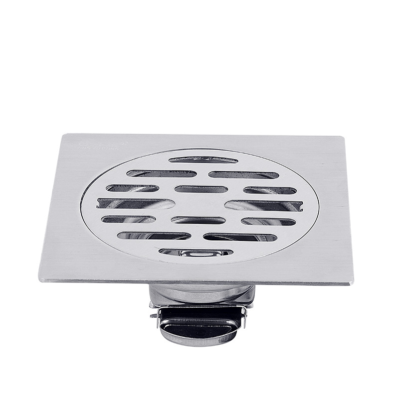 Deep Water Seal Thickened Stainless Steel Floor Drain 10*10 Self-Sealing Washing Machine Dual-Purpose Floor Drain Hotel Engineering Floor Drain
