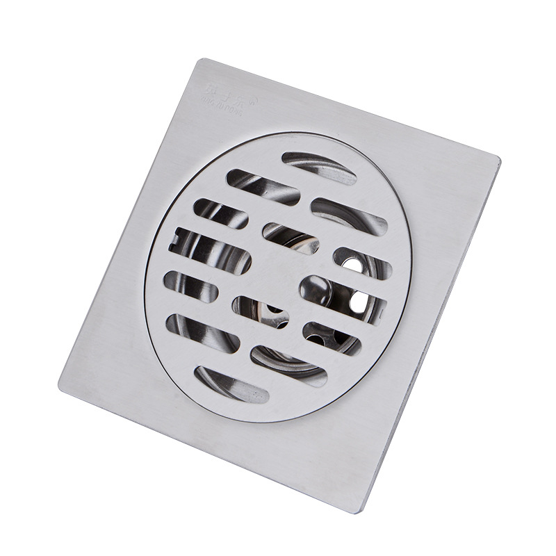 Deep Water Seal Thickened Stainless Steel Floor Drain 10*10 Self-Sealing Washing Machine Dual-Purpose Floor Drain Hotel Engineering Floor Drain