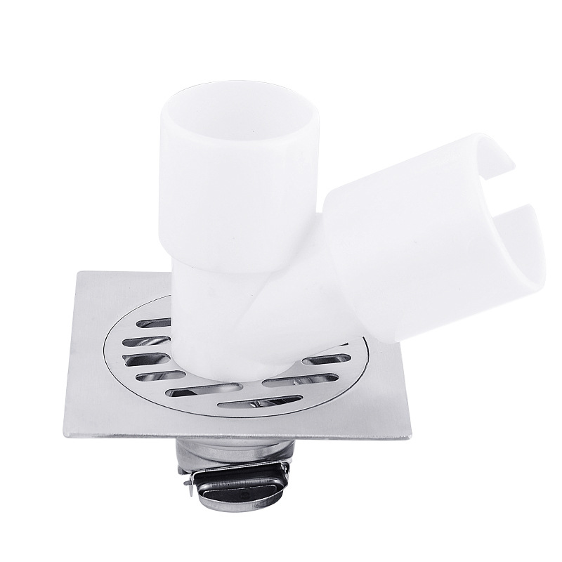 Deep Water Seal Thickened Stainless Steel Floor Drain 10*10 Self-Sealing Washing Machine Dual-Purpose Floor Drain Hotel Engineering Floor Drain