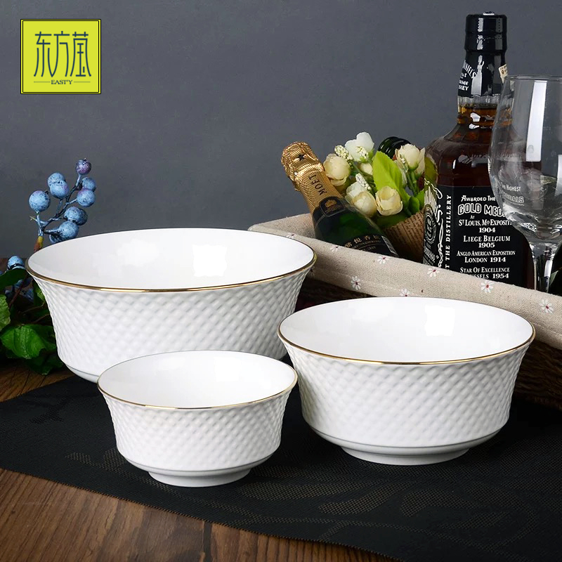 Bone China Gold Rimmed Tableware Bone China Inlaid Golden Edge Tableware Set High-Grade Ceramic Tableware Set Porcelain Bowl Ceramic Plate Bone China Gold Rimmed Tableware Bone China Inlaid Golden Edge Tableware Set High-Grade Ceramic Tableware Set Porcelain Bowl Ceramic Plate