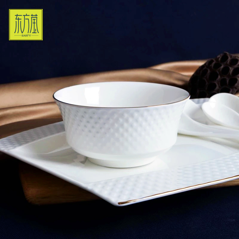 Bone China Gold Rimmed Tableware Bone China Inlaid Golden Edge Tableware Set High-Grade Ceramic Tableware Set Porcelain Bowl Ceramic Plate Bone China Gold Rimmed Tableware Bone China Inlaid Golden Edge Tableware Set High-Grade Ceramic Tableware Set Porcelain Bowl Ceramic Plate