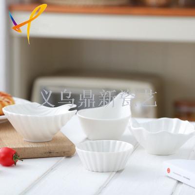 Simple and creative ceramic snacks dish plate set with European high-end fruit dessert dishes.