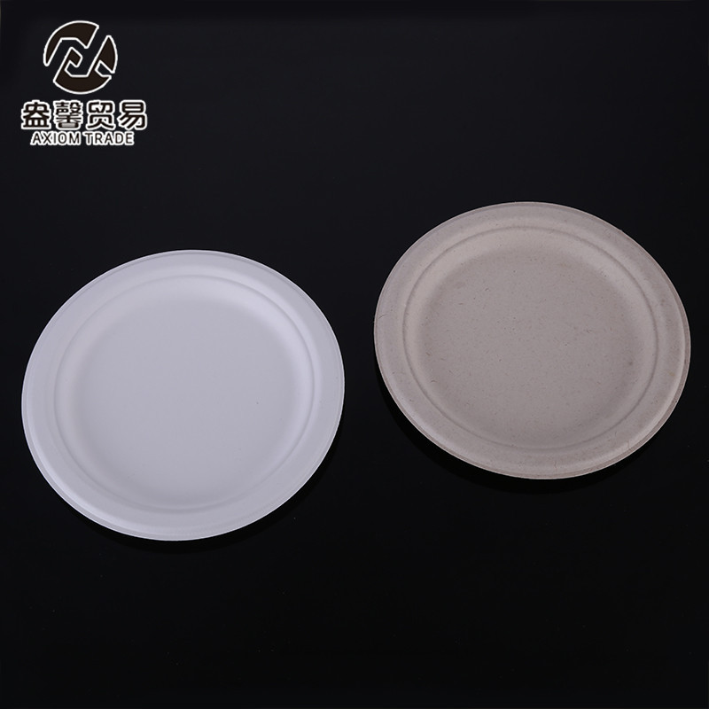 Disposable Tableware Bagasse Degradable Environmental Protection Disc Household Barbecue Tableware Multi-Specification Plate Take-out Box
