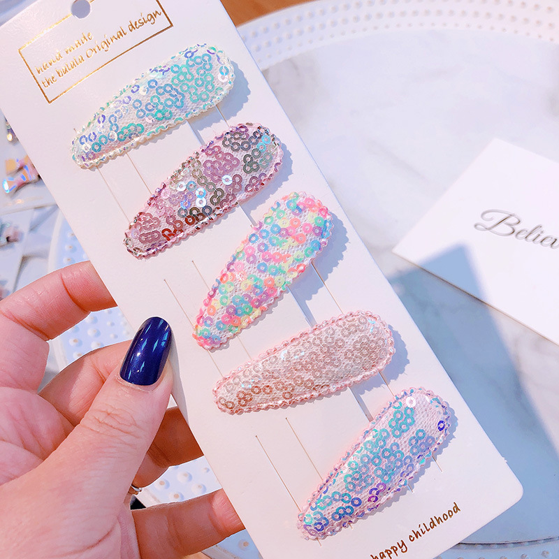 Korean Laser Sequins Handmade Chopsticks Dish Knot Children BB Clip Baby Pair Clip Set Hair Clip Headdress Korean Laser Sequins Handmade Chopsticks Dish Knot Children BB Clip Baby Pair Clip Set Hair Clip Headdress