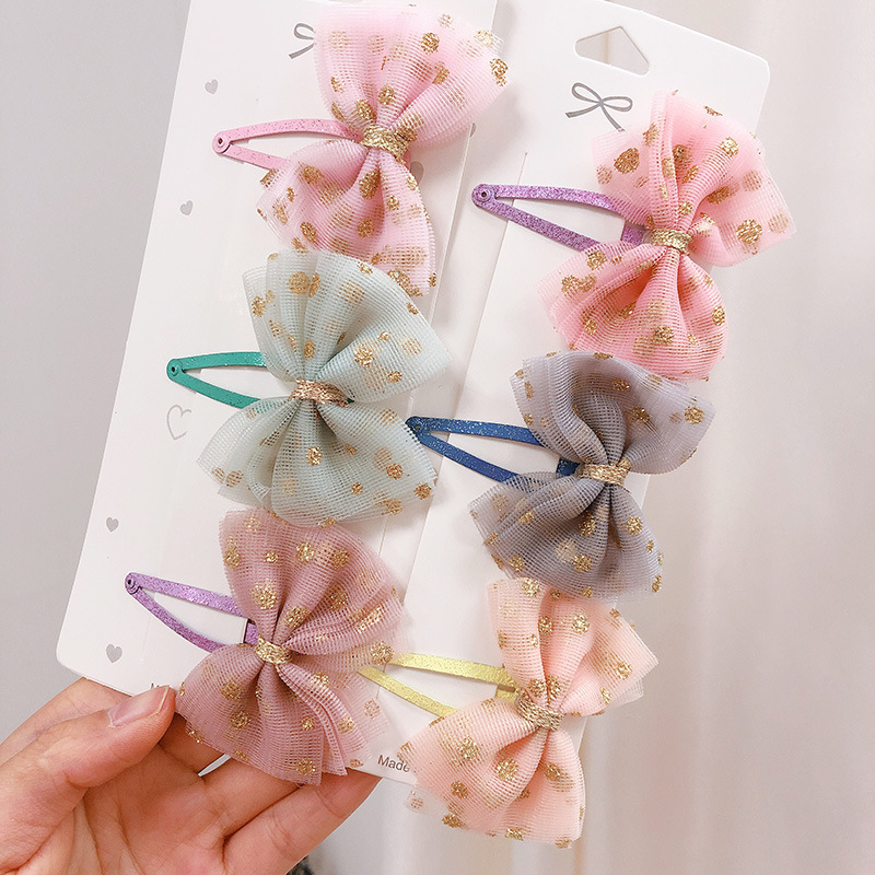 Korean Laser Sequins Handmade Chopsticks Dish Knot Children BB Clip Baby Pair Clip Set Hair Clip Headdress Korean Laser Sequins Handmade Chopsticks Dish Knot Children BB Clip Baby Pair Clip Set Hair Clip Headdress