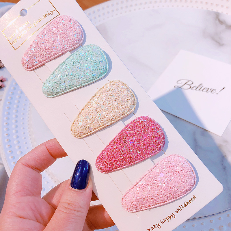 Korean Laser Sequins Handmade Chopsticks Dish Knot Children BB Clip Baby Pair Clip Set Hair Clip Headdress Korean Laser Sequins Handmade Chopsticks Dish Knot Children BB Clip Baby Pair Clip Set Hair Clip Headdress