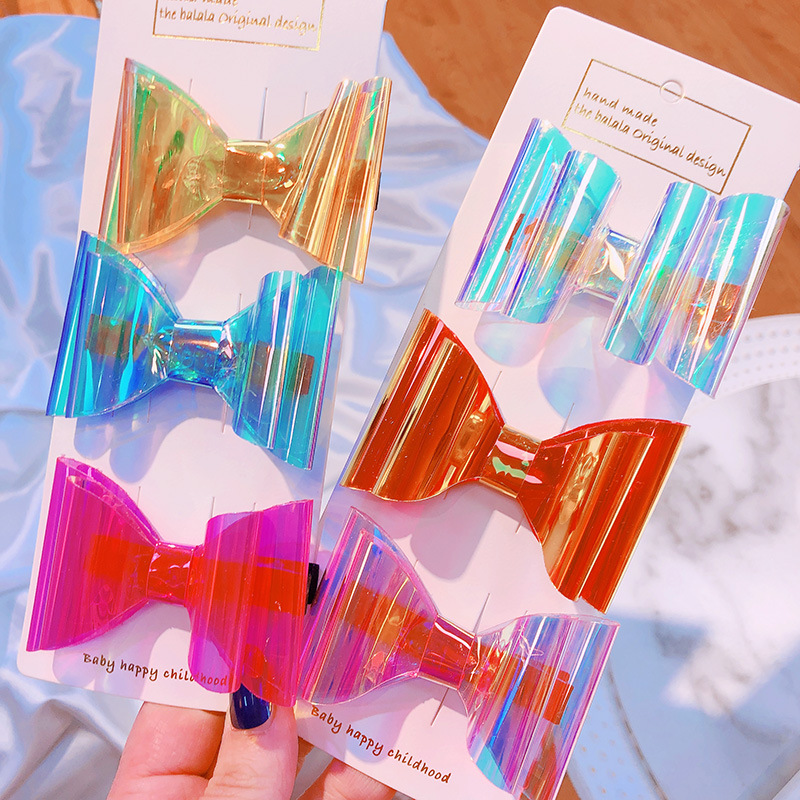 Korean Laser Sequins Handmade Chopsticks Dish Knot Children BB Clip Baby Pair Clip Set Hair Clip Headdress Korean Laser Sequins Handmade Chopsticks Dish Knot Children BB Clip Baby Pair Clip Set Hair Clip Headdress