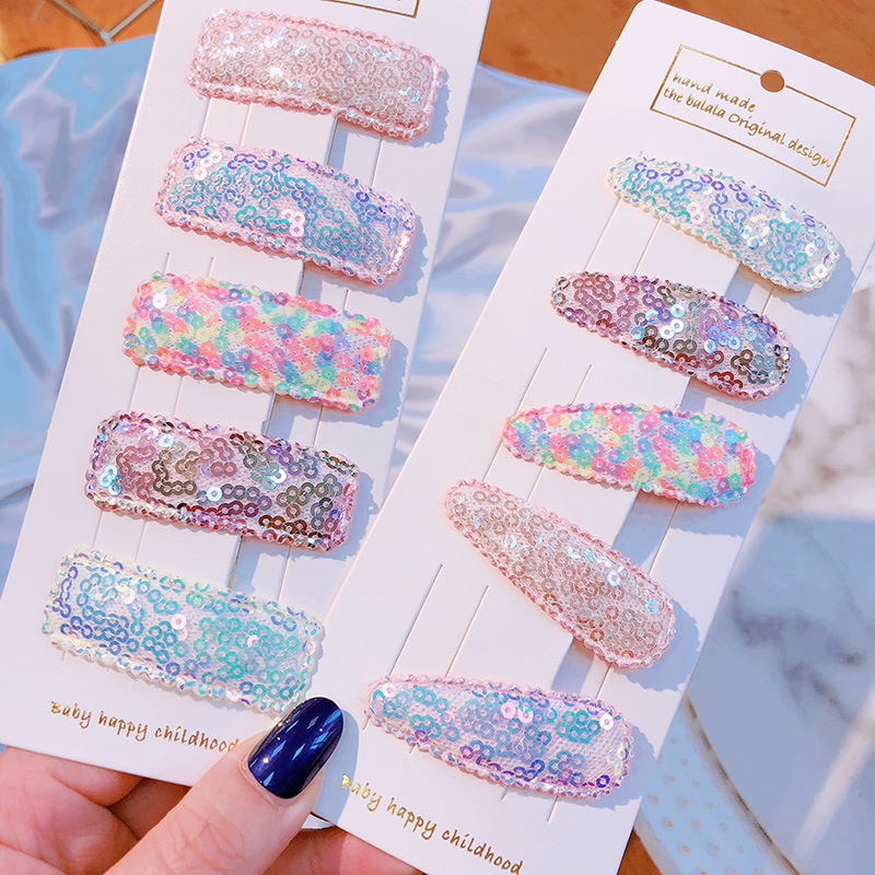 Korean Laser Sequins Handmade Chopsticks Dish Knot Children BB Clip Baby Pair Clip Set Hair Clip Headdress Korean Laser Sequins Handmade Chopsticks Dish Knot Children BB Clip Baby Pair Clip Set Hair Clip Headdress