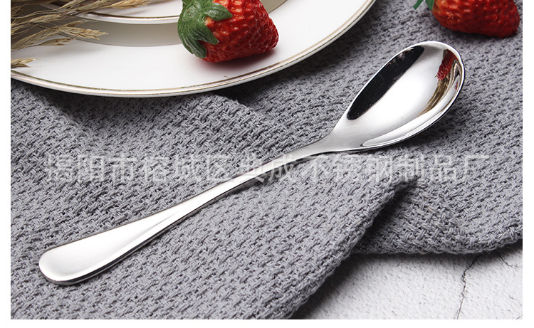304 Stainless Steel Soup Ladle Solid Thick Titanium-Plated Coffee Stir Spoon Dessert Cake Spoon Home Snacks Spoon Egg Spoon 304 Stainless Steel Soup Ladle Solid Thick Titanium-Plated Coffee Stir Spoon Dessert Cake Spoon Home Snacks Spoon Egg Spoon