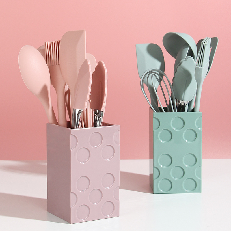 Silicone 8Piece Set Baking Suit NonStick Pan Mini Silicone Kitchenware Soup Ladle Household Shovel Egg Beating Oil