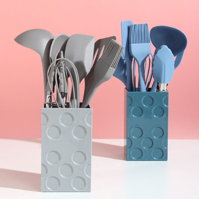 Silicone 8Piece Set Baking Suit NonStick Pan Mini Silicone Kitchenware Soup Ladle Household Shovel Egg Beating Oil