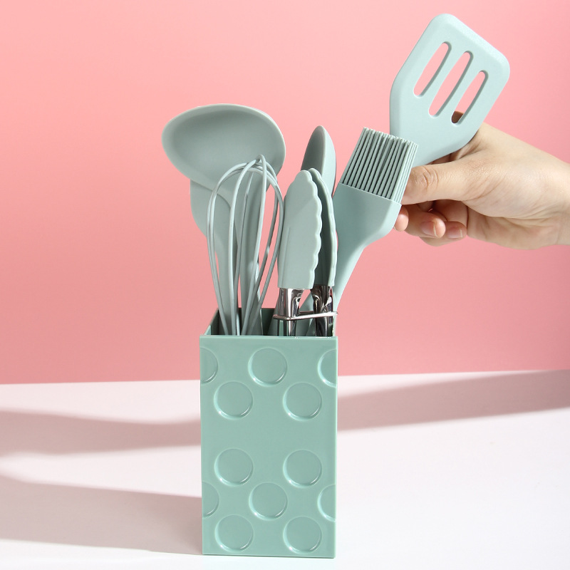 Silicone 8Piece Set Baking Suit NonStick Pan Mini Silicone Kitchenware Soup Ladle Household Shovel Egg Beating Oil
