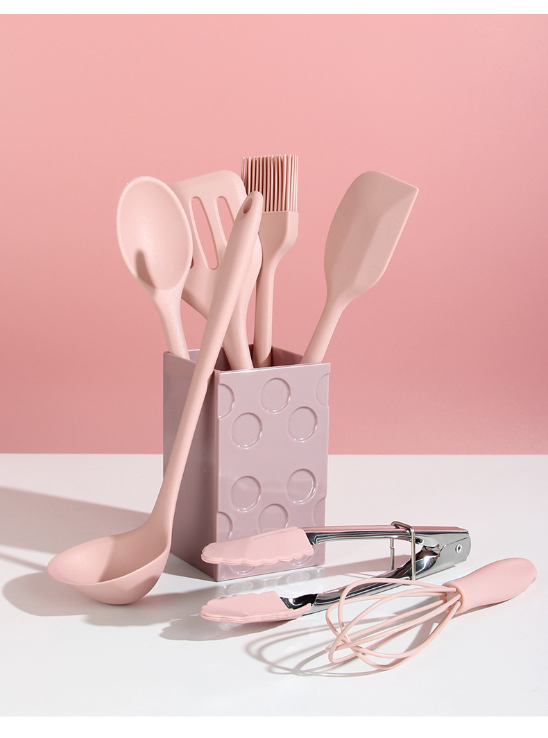 Silicone 8Piece Set Baking Suit NonStick Pan Mini Silicone Kitchenware Soup Ladle Household Shovel Egg Beating Oil Silicone 8Piece Set Baking Suit NonStick Pan Mini Silicone Kitchenware Soup Ladle Household Shovel Egg Beating Oil